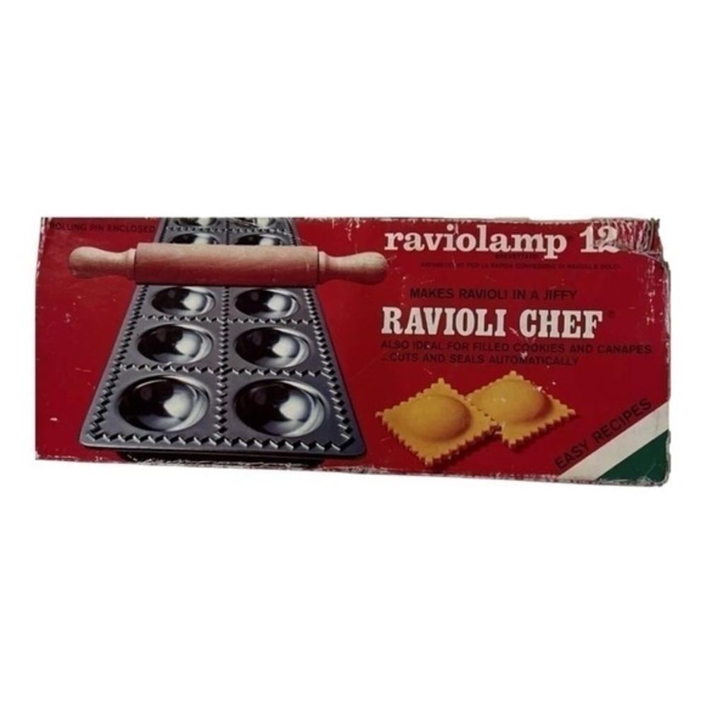IPS Torino Raviolamp Aluminum Ravioli Press Maker 12 Hole Mold Italy Vintage - Picture 6 of 6